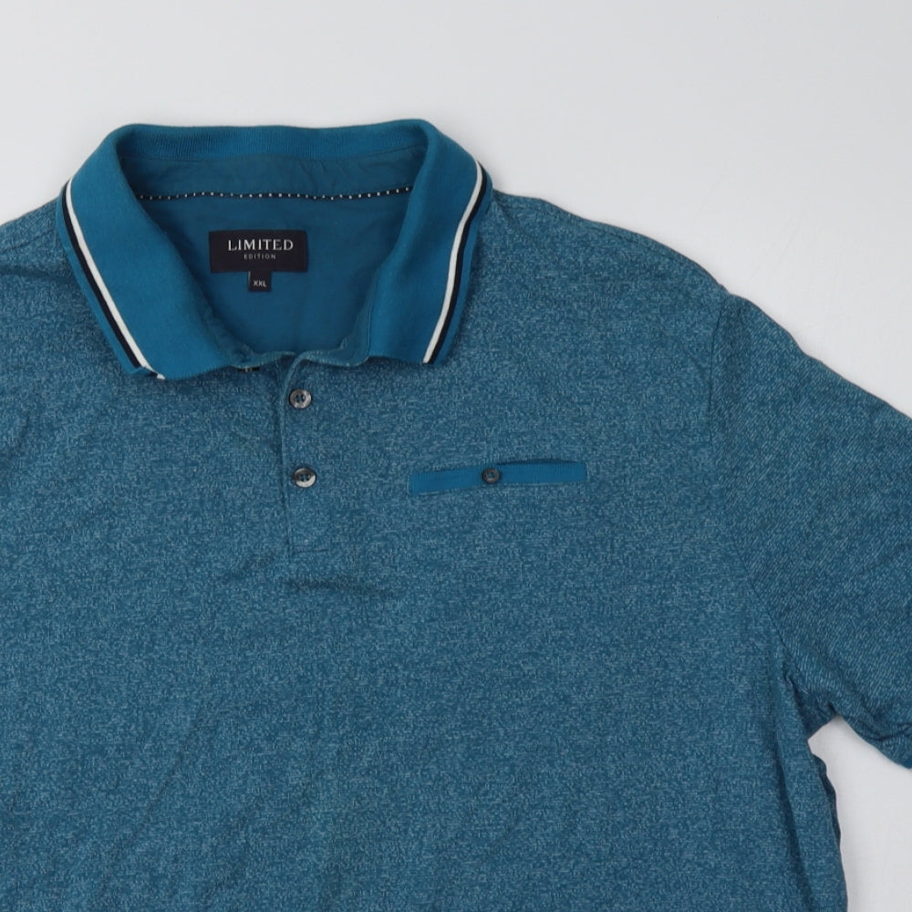 M&S Mens Blue    Polo Size 2XL