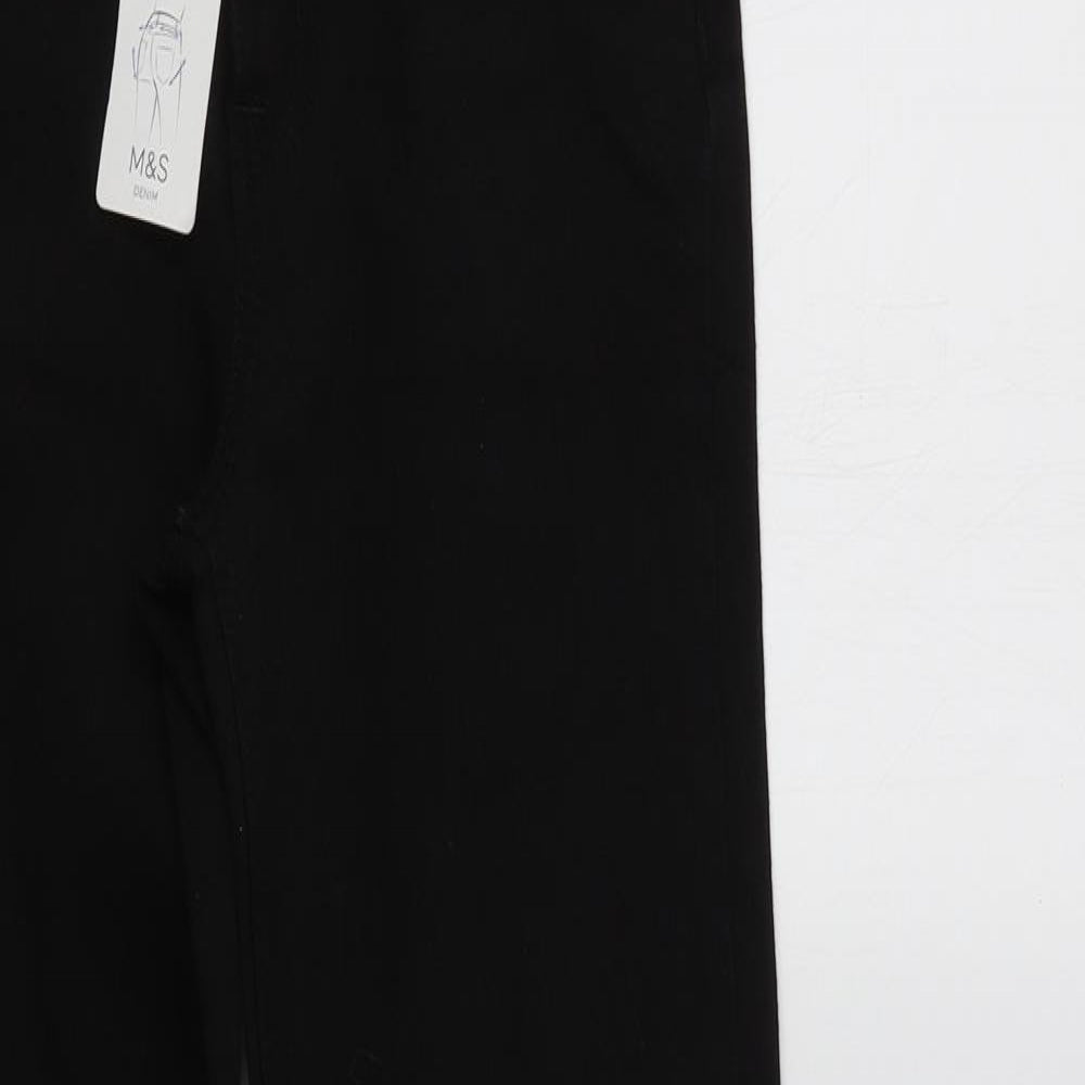 M&S Womens Black   Straight Jeans Size 8 L30 in