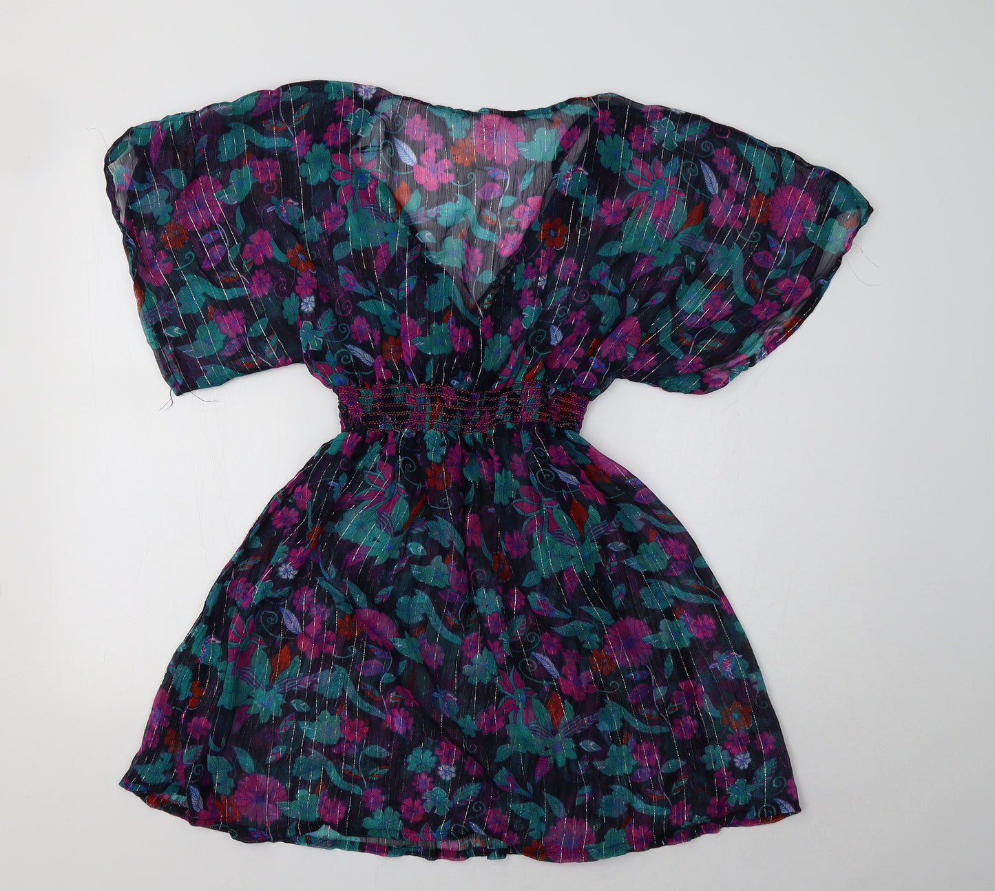 Primark Womens Multicoloured Floral  Kaftan  Size 12  - Beach Cover Up