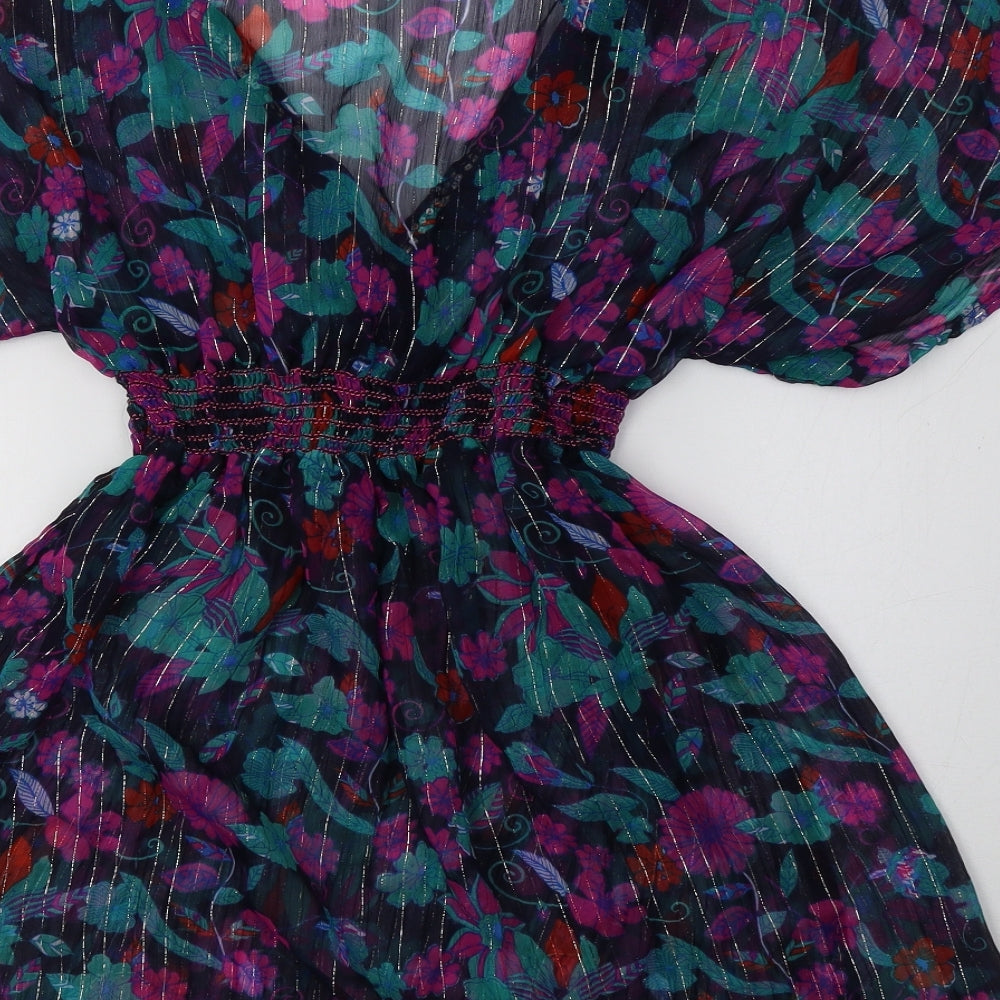 Primark Womens Multicoloured Floral  Kaftan  Size 12  - Beach Cover Up
