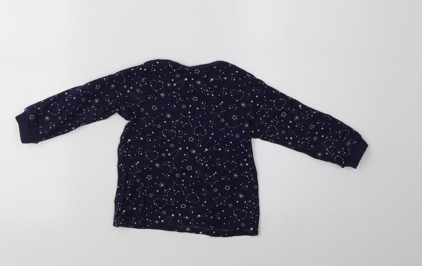 George Baby Blue Geometric  Basic T-Shirt Size 12-18 Months  - Star & Heart Print