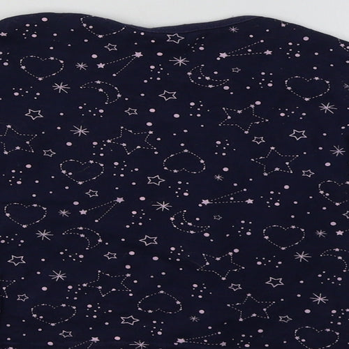 George Baby Blue Geometric  Basic T-Shirt Size 12-18 Months  - Star & Heart Print