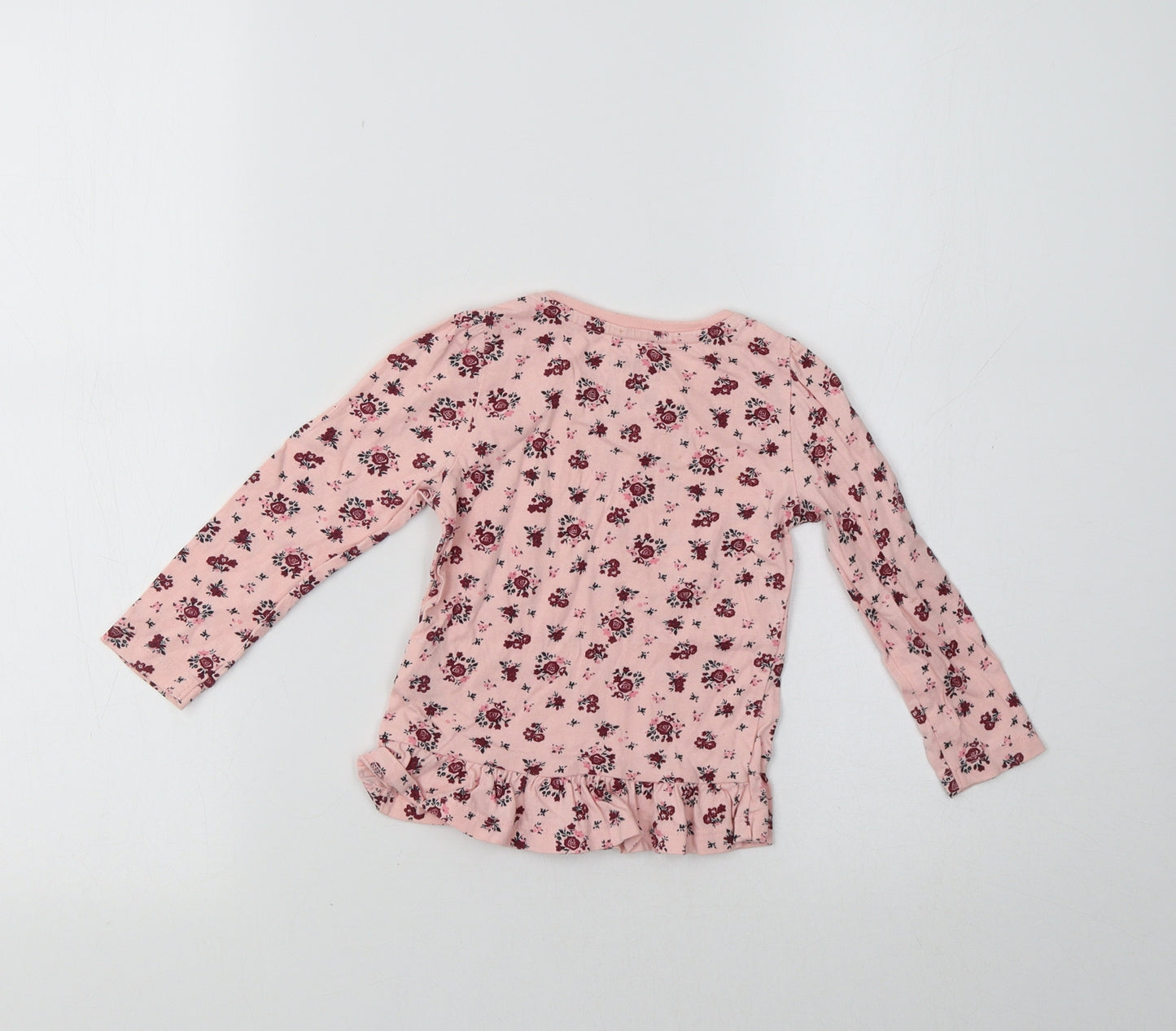 Primark Baby Pink Floral  Basic T-Shirt Size 12-18 Months