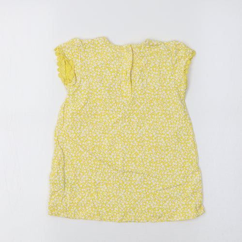 M&S Baby Yellow Floral  A-Line  Size 9-12 Months