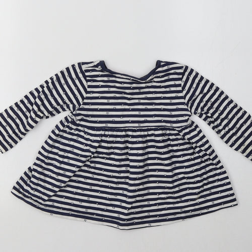 Matalan Baby Blue Striped  Fit & Flare  Size 9-12 Months