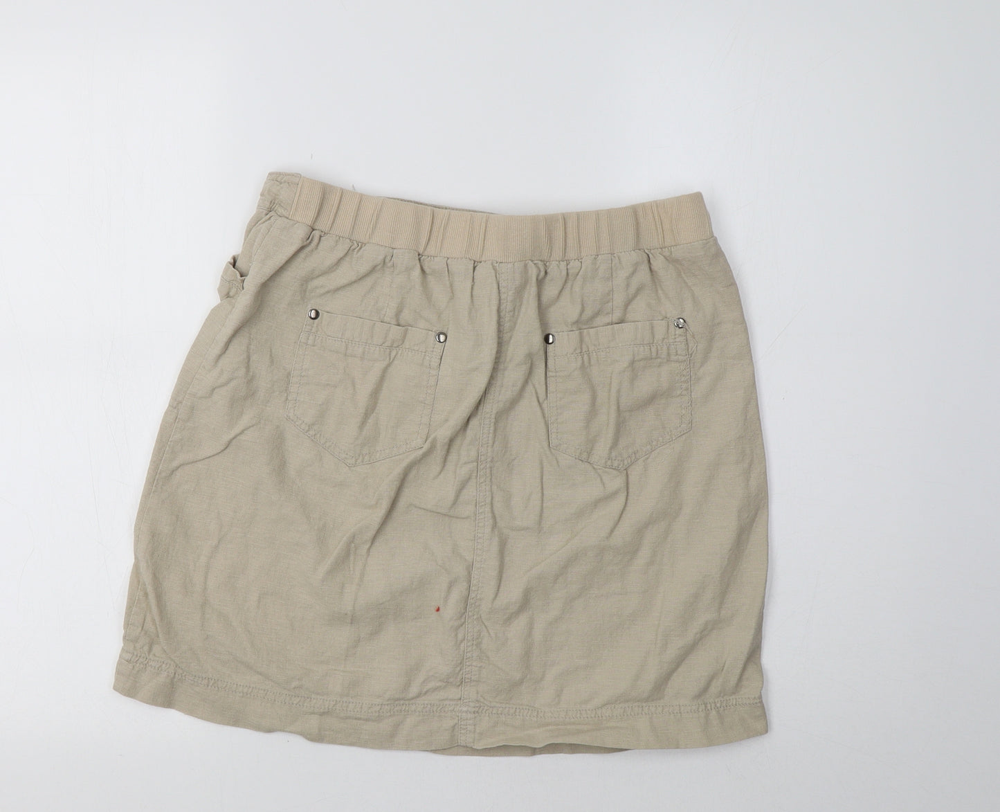 BHS Womens Beige   A-Line Skirt Size 14