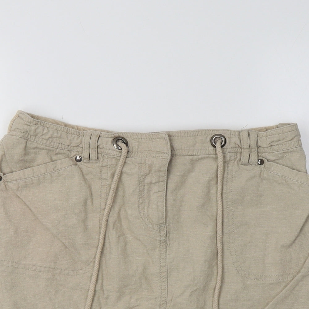 BHS Womens Beige   A-Line Skirt Size 14