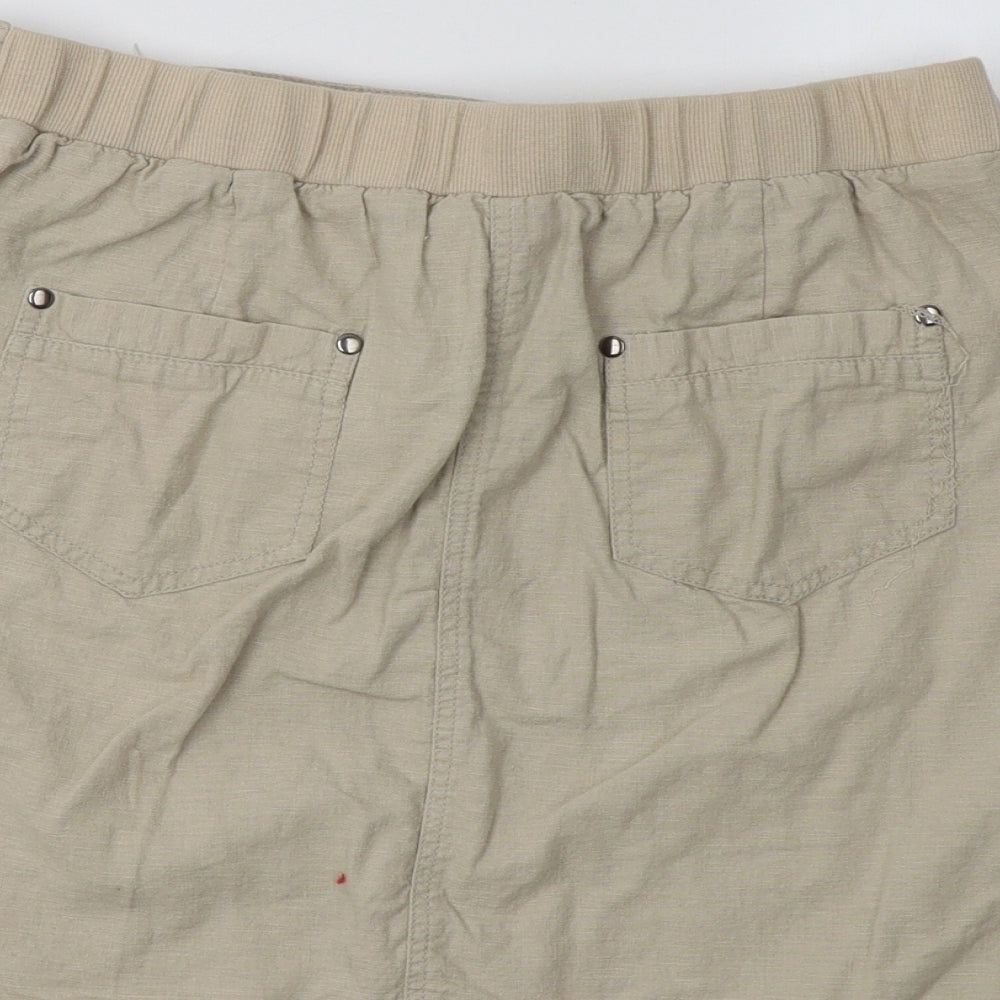 BHS Womens Beige   A-Line Skirt Size 14