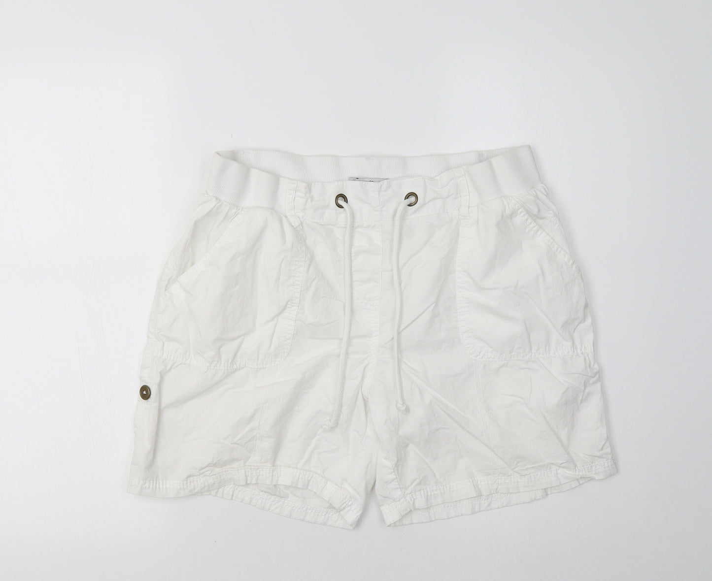 George Womens White   Cargo Shorts Size 14
