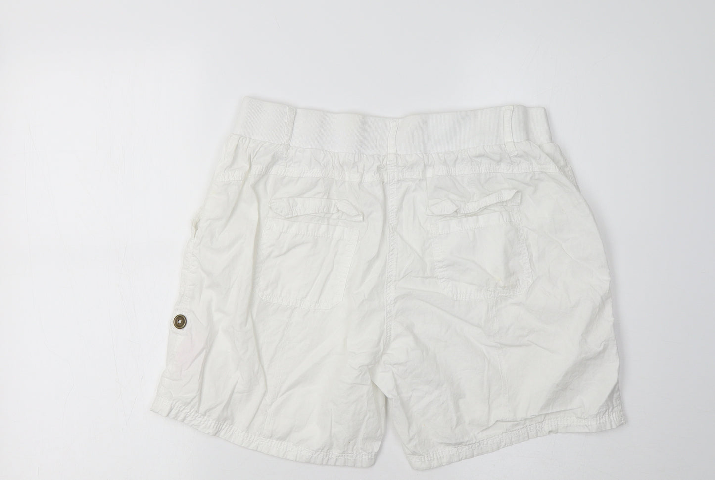 George Womens White   Cargo Shorts Size 14