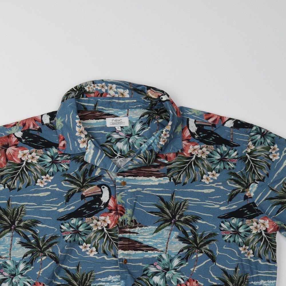 NEXT Mens Multicoloured Floral   Button-Up Size XL