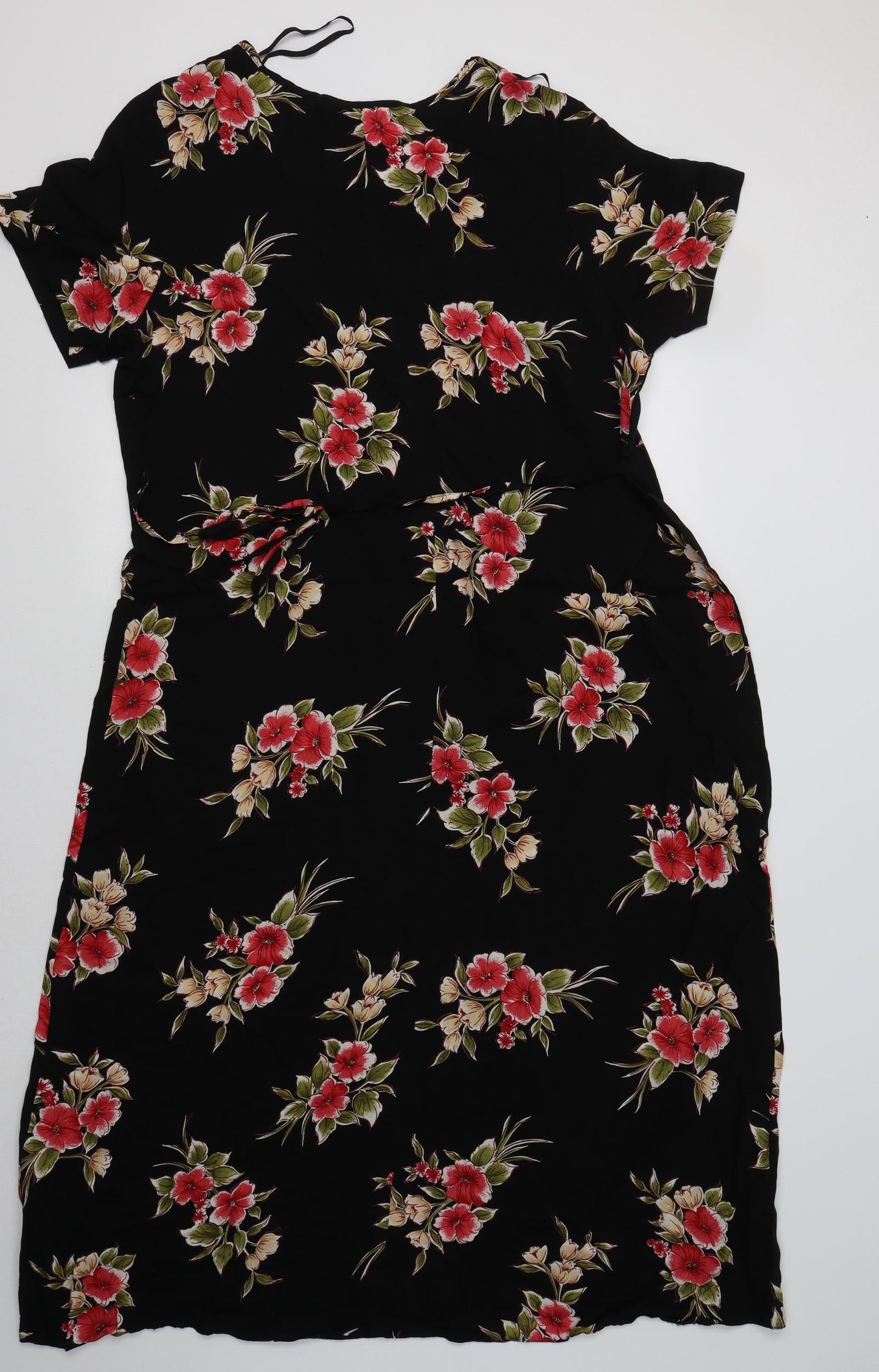 Bonmarché Womens Black Floral  Maxi  Size 20