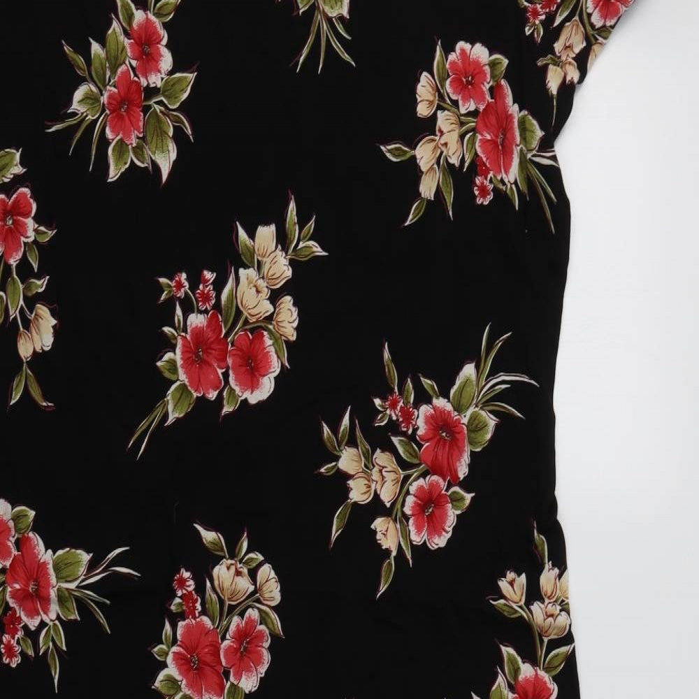 Bonmarché Womens Black Floral  Maxi  Size 20