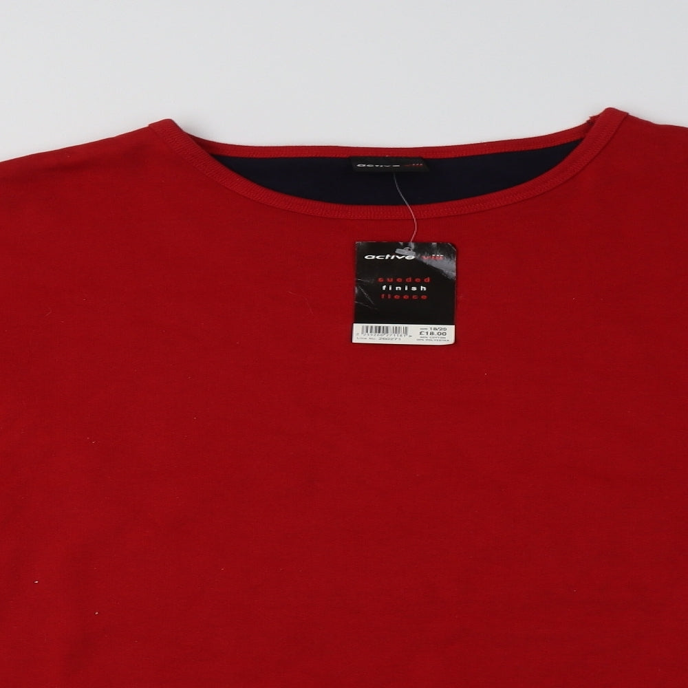 Active Viii Womens Red   Pullover Sweatshirt Size 20