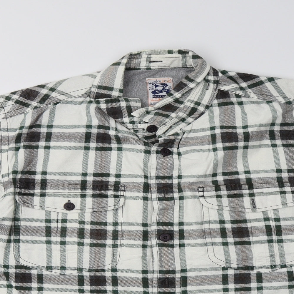 Burton Mens Green Check   Button-Up Size 2XL