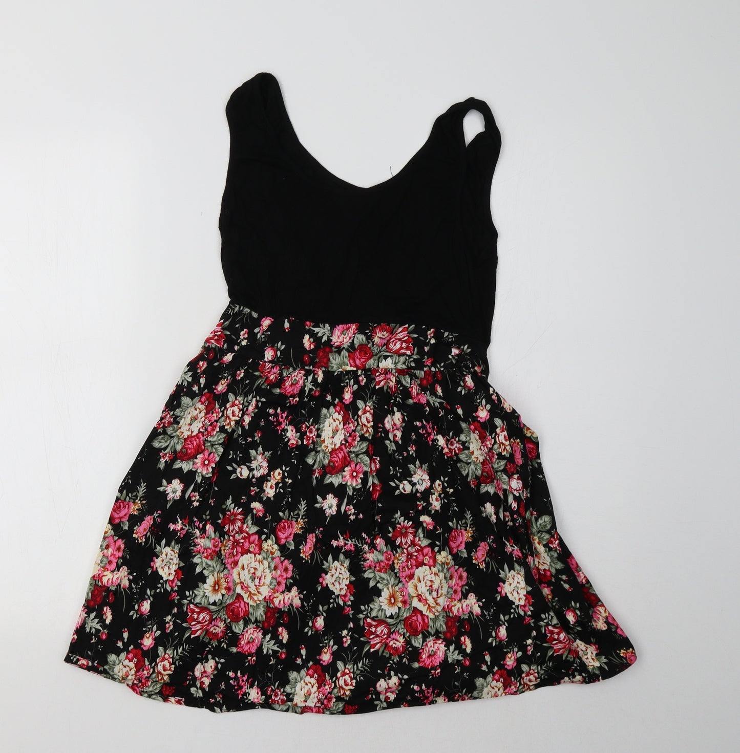 Apricot Womens Black Floral  Fit & Flare  Size S