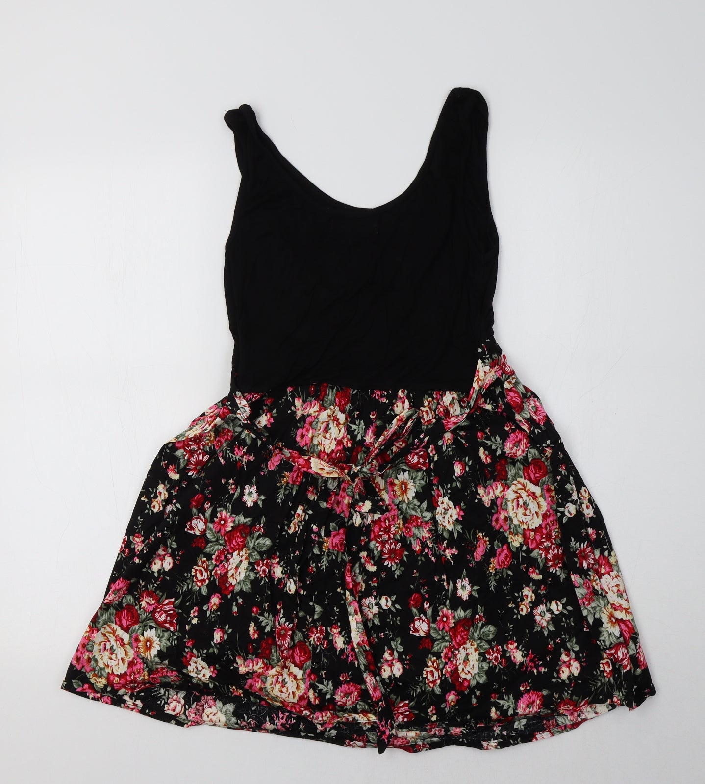 Apricot Womens Black Floral  Fit & Flare  Size S