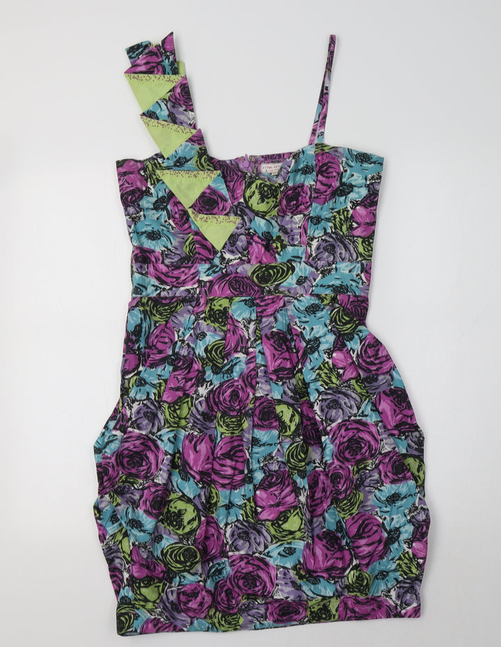 River Island Womens Multicoloured Floral Bodycon Size 12