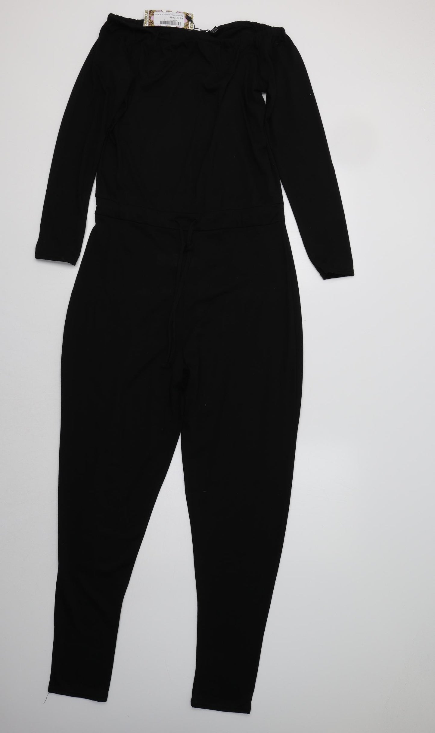Boohoo Womens Black   Jumpsuit One-Piece Size 10 L31 in