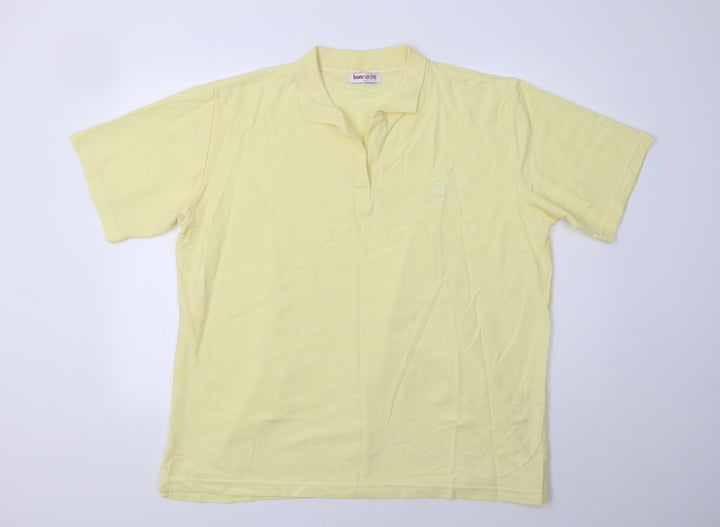 Bonmarché Womens Yellow Basic T-Shirt Size XL