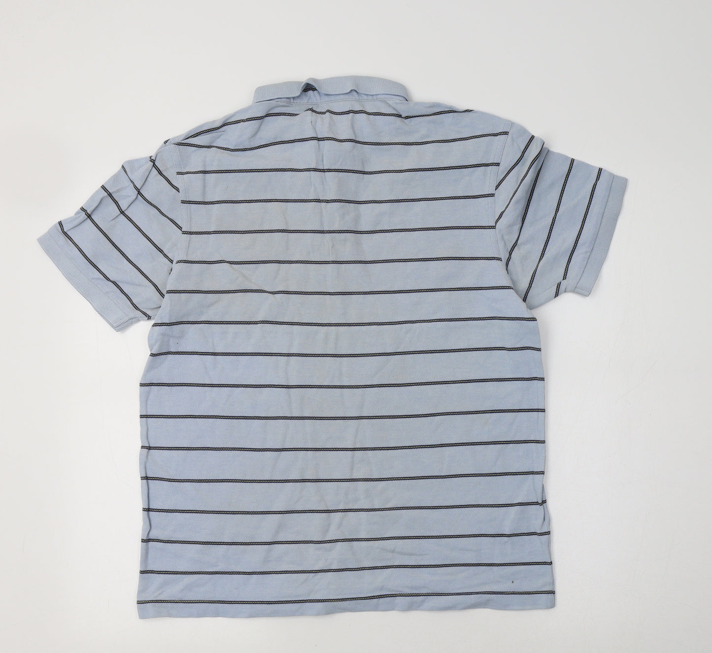 Fred Perry Mens Blue Striped   Polo Size L