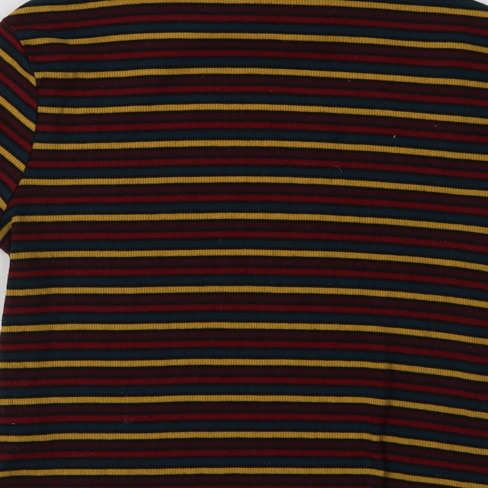 Primark Womens Multicoloured Striped  Basic T-Shirt Size S