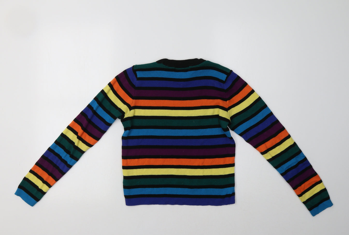 Primark Womens Multicoloured Striped  Pullover Jumper Size S