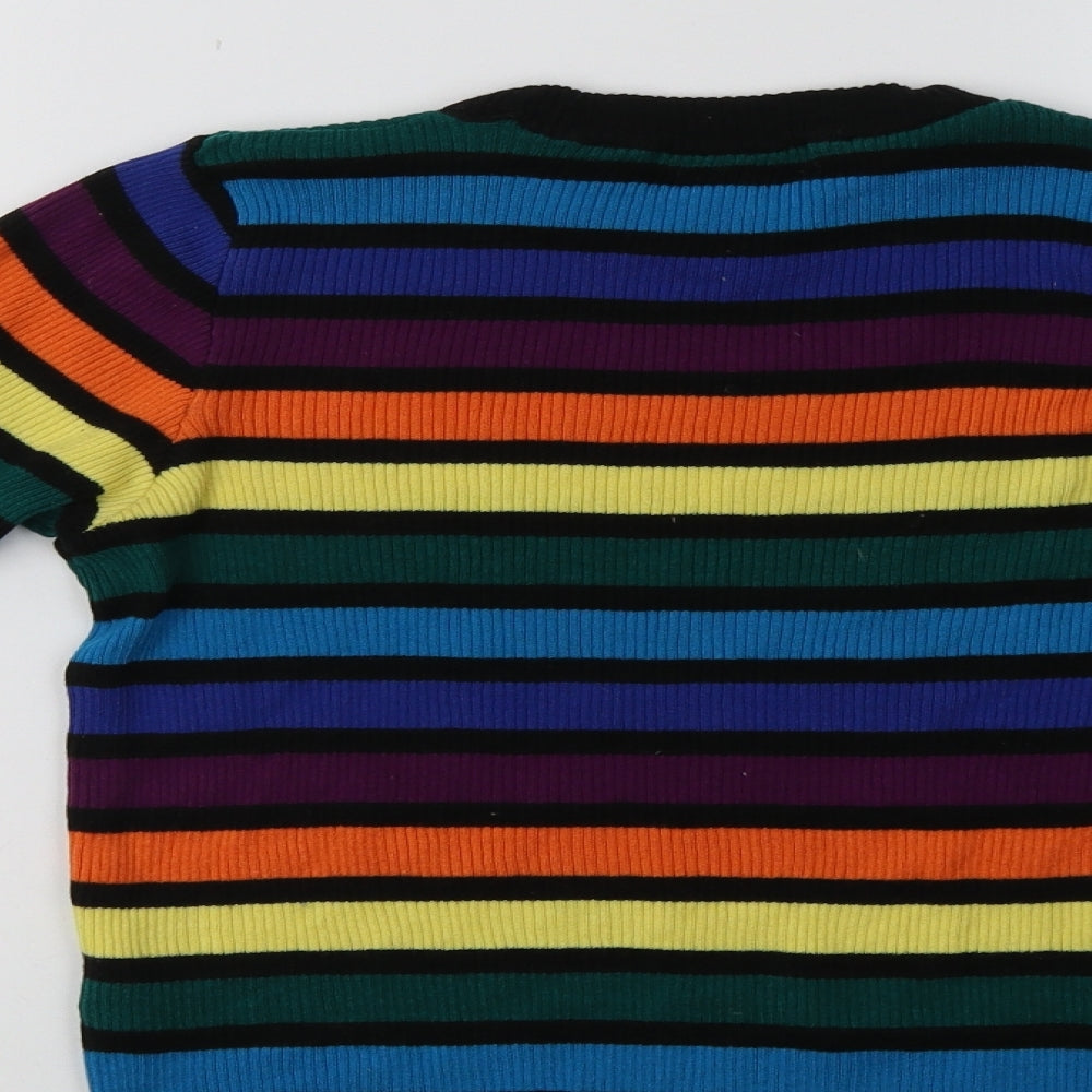 Primark Womens Multicoloured Striped  Pullover Jumper Size S