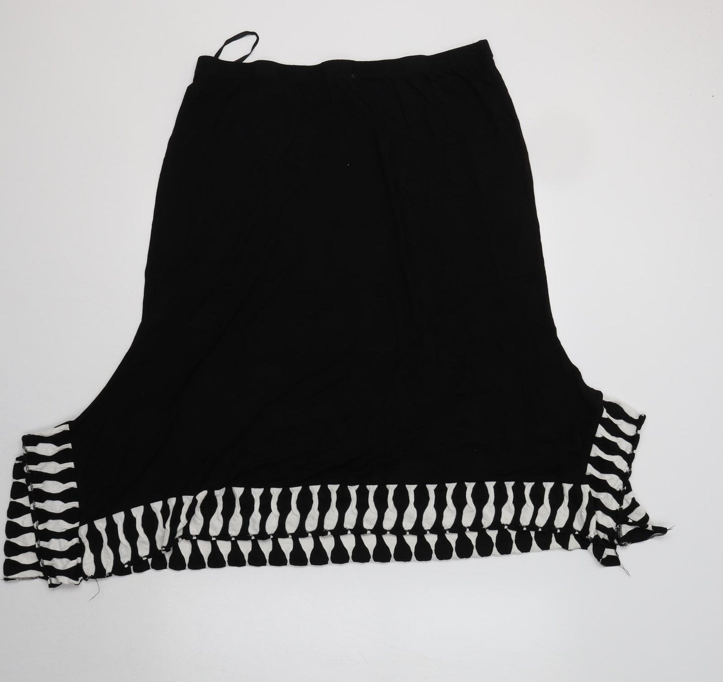 Simon Jeffrey Womens Black Geometric  A-Line Skirt Size 20