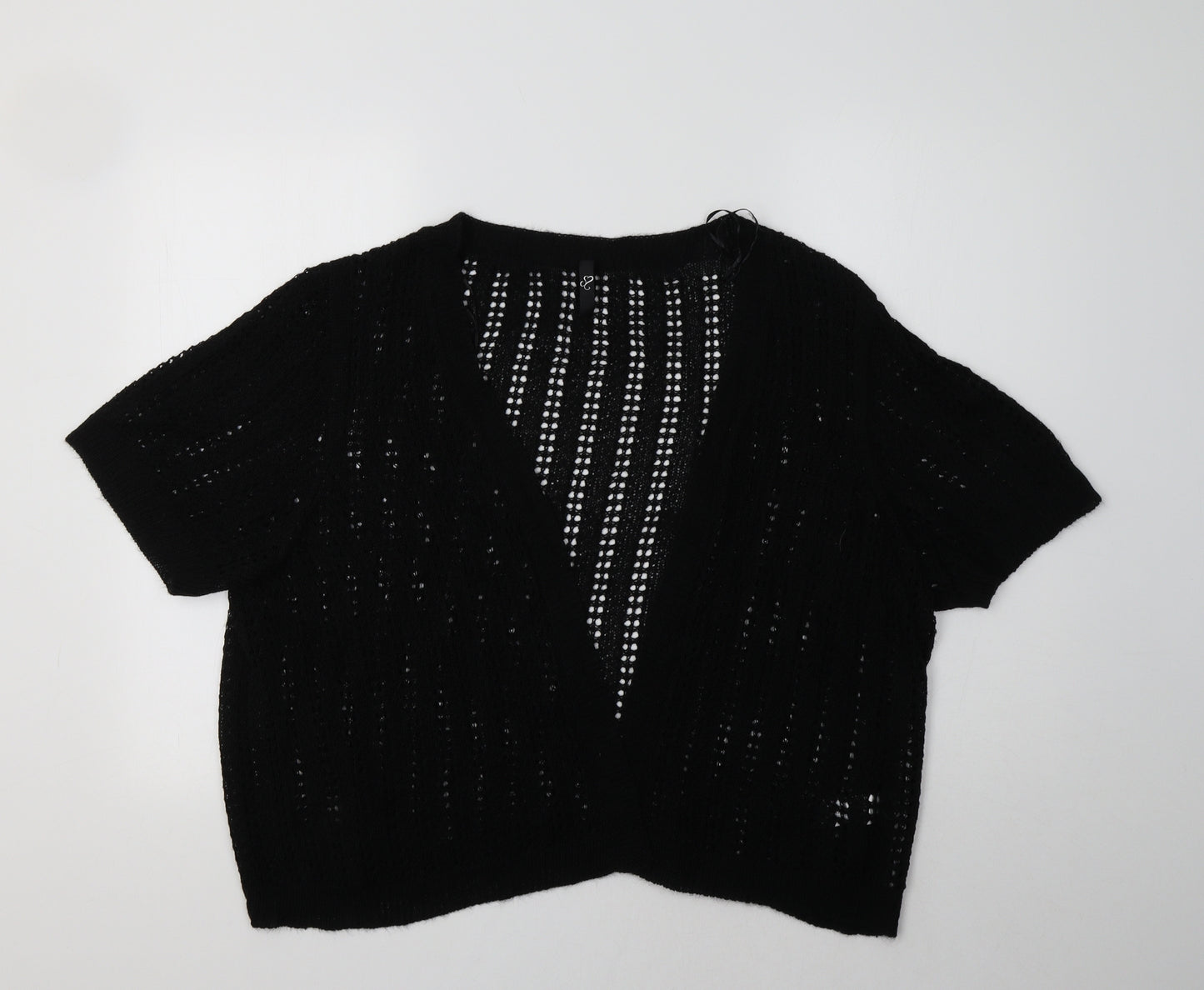 Evans Womens Black   Cardigan Jumper Size 26