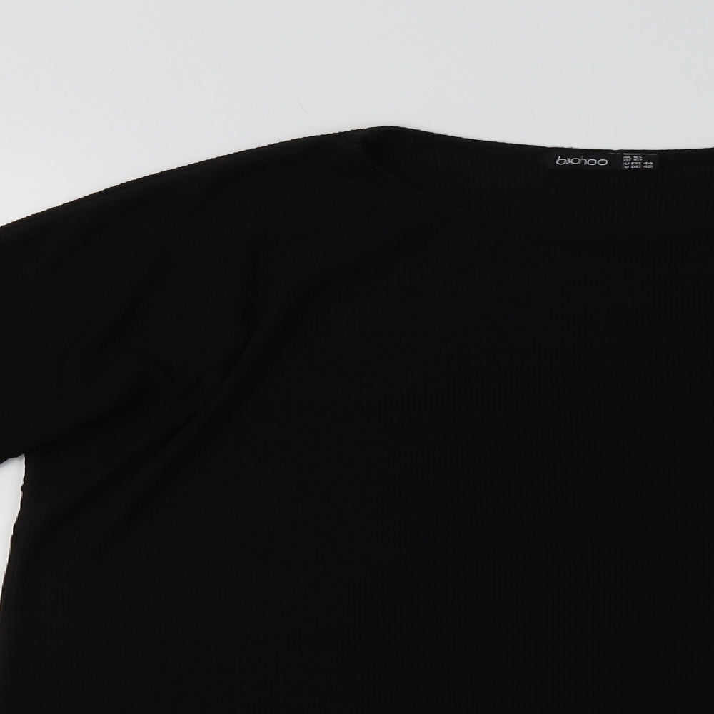 Boohoo Womens Black   Basic Polo Size 16