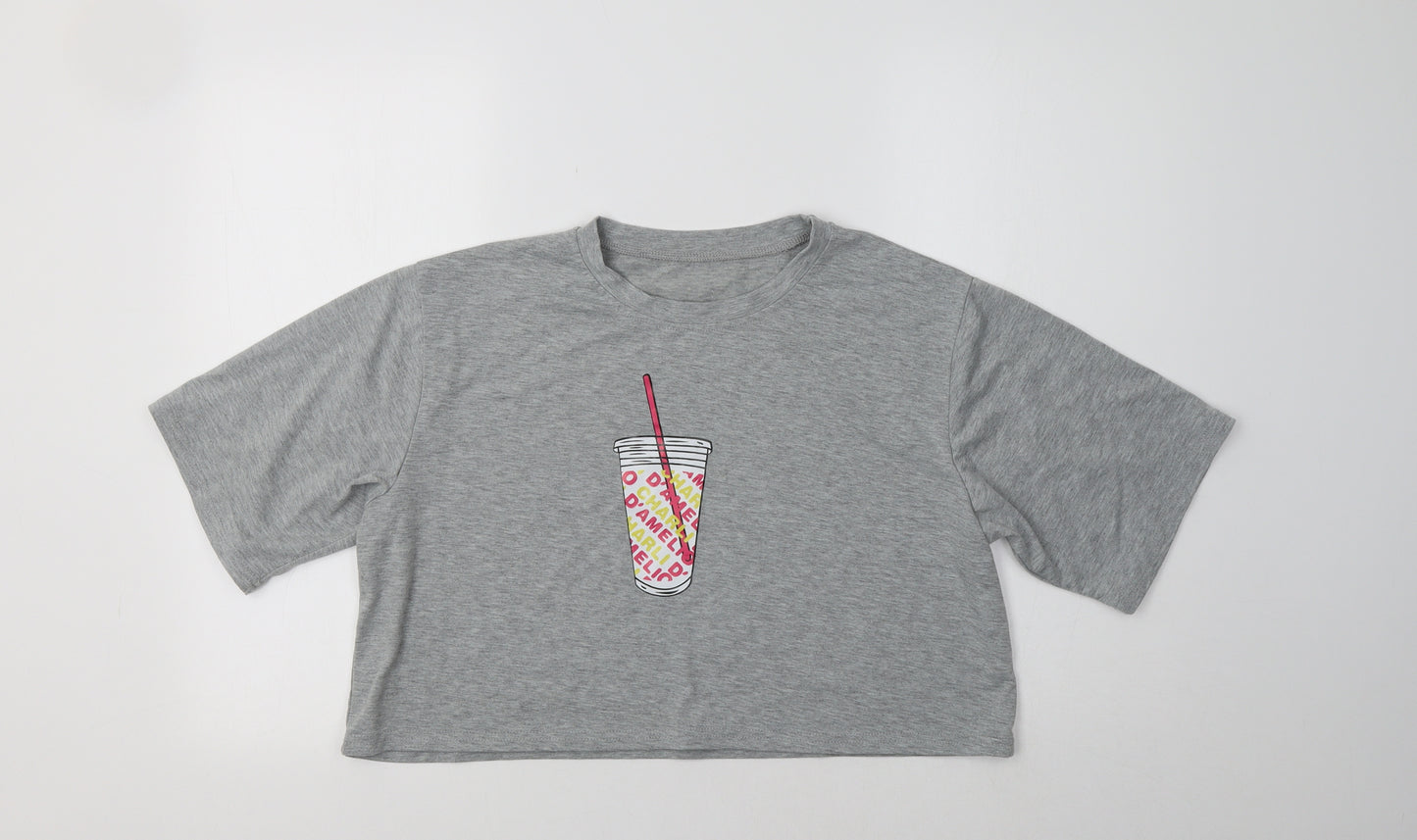 Preworn Womens Grey   Basic T-Shirt Size L