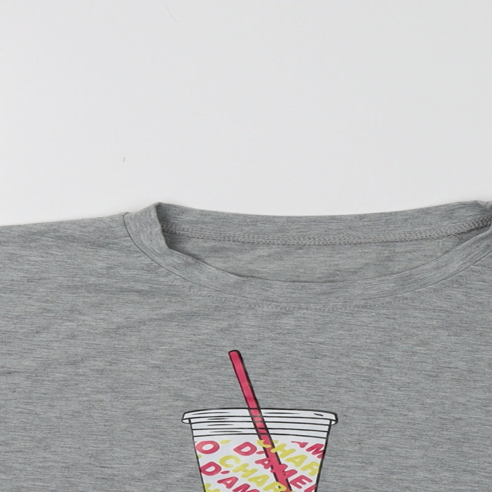 Preworn Womens Grey   Basic T-Shirt Size L