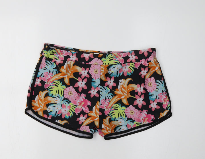 Preworn Womens Multicoloured Floral  Compression Shorts Size L