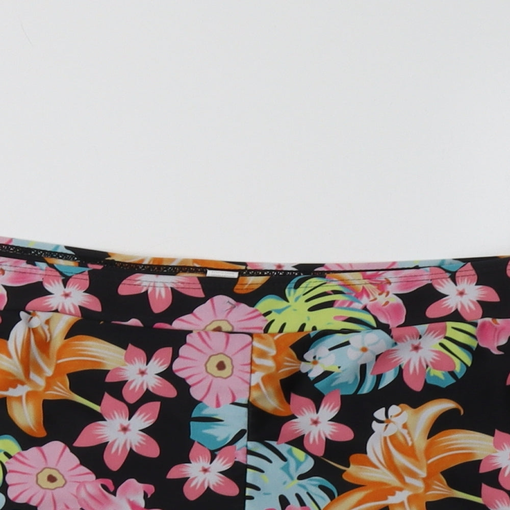 Preworn Womens Multicoloured Floral  Compression Shorts Size L