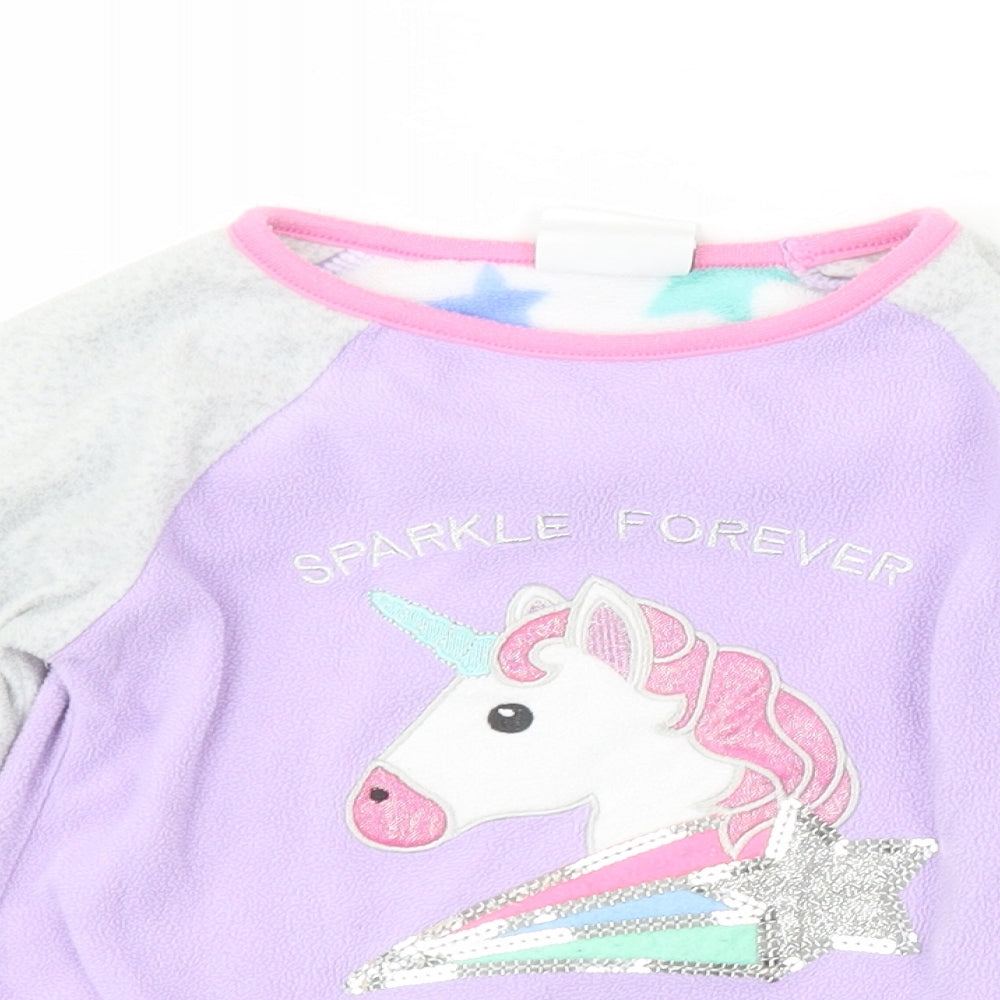 Primark Girls Multicoloured   Pullover Jumper Size 5-6 Years  - UNICORN