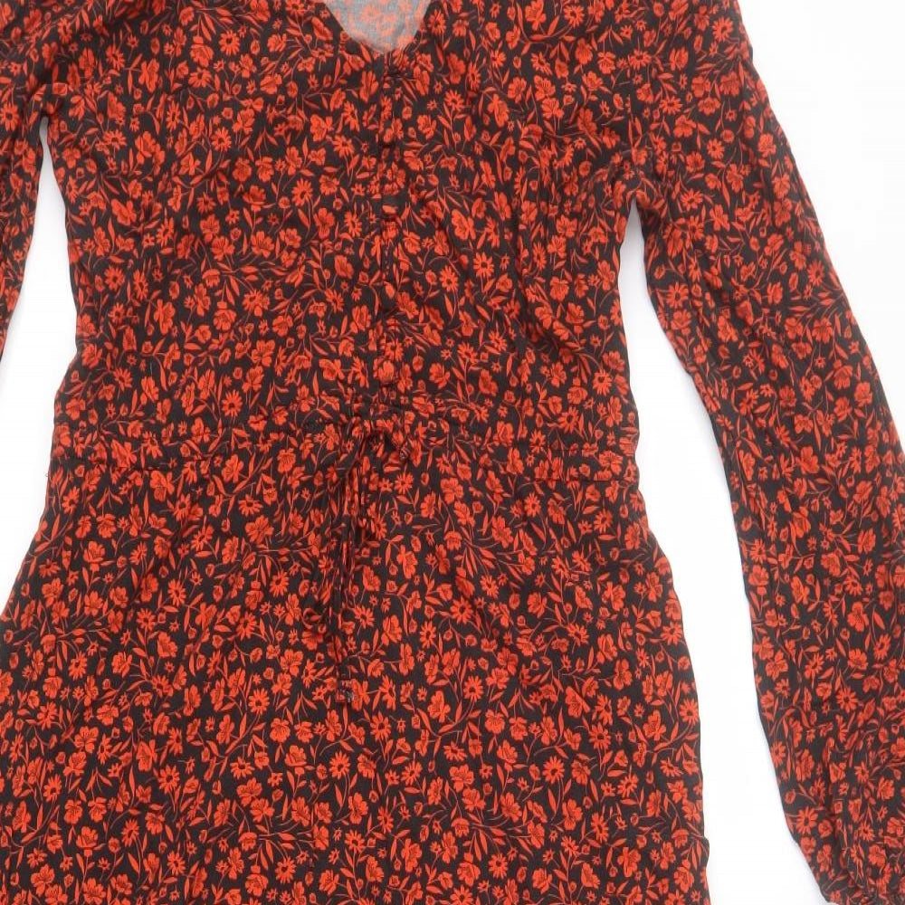 New Look Womens Red Floral  A-Line  Size 12