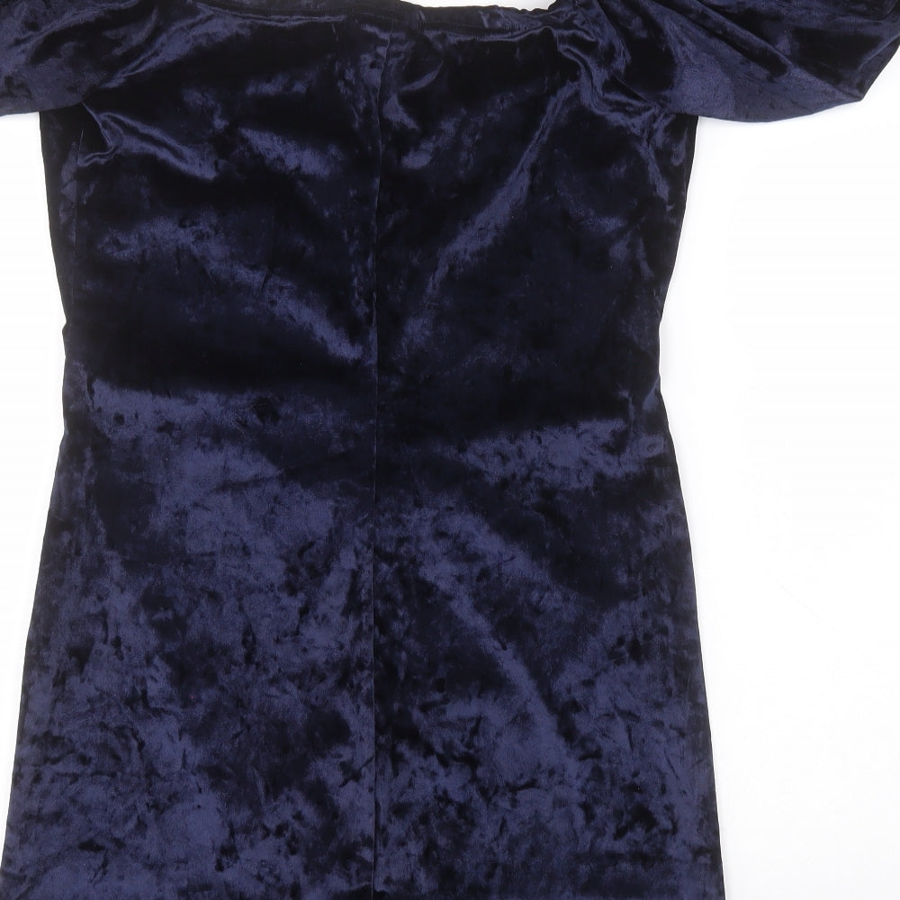 Reclaimed Vintage Womens Blue   Pencil Dress  Size 14