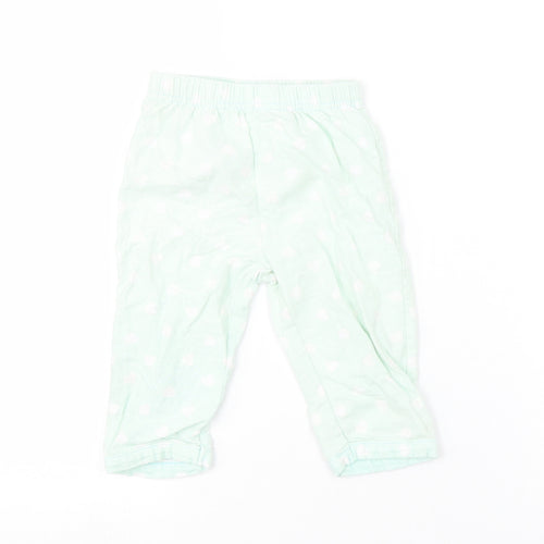 Primark Baby Green Spotted  Capri Trousers Size 9-12 Months