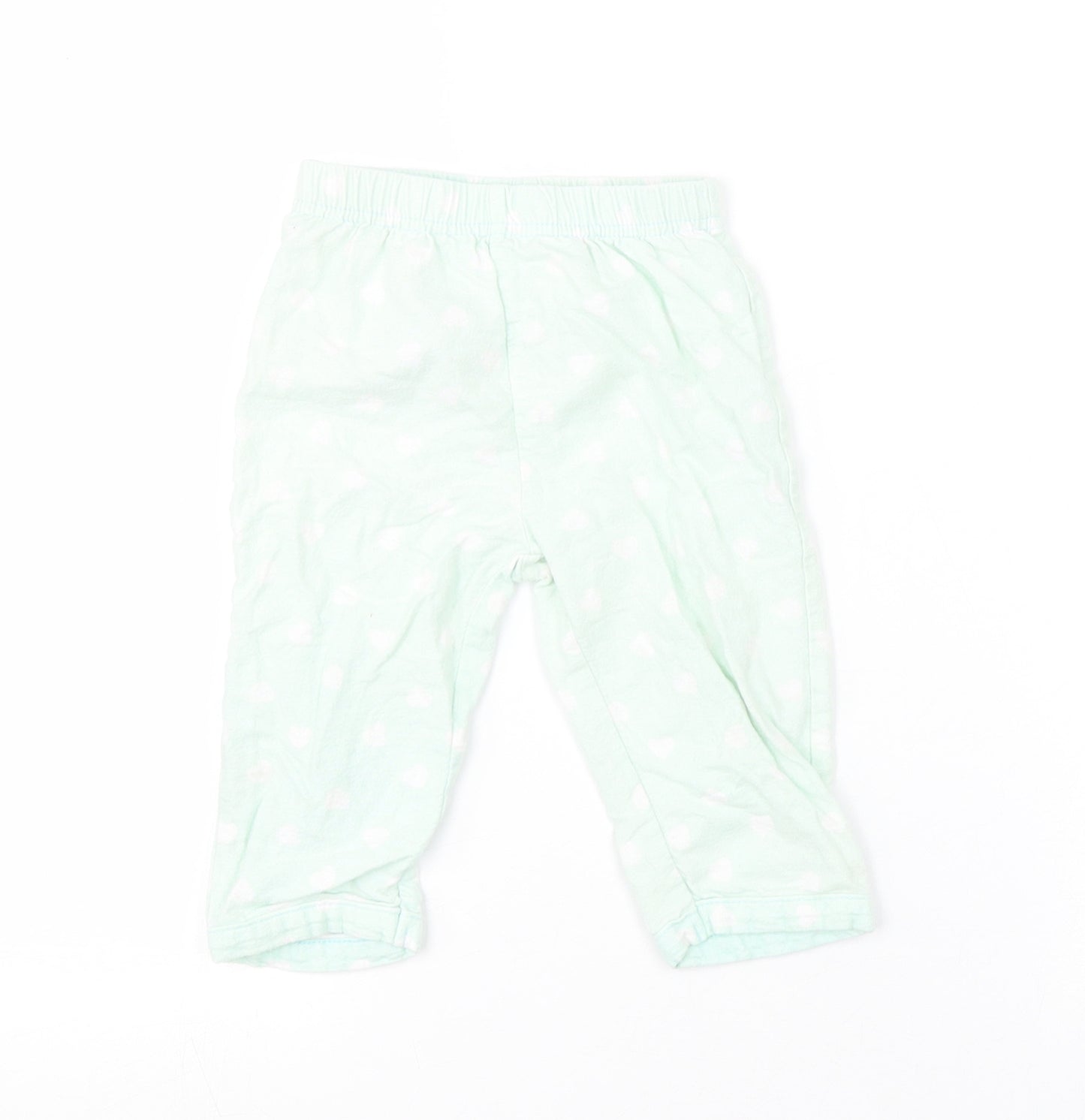 Primark Baby Green Spotted  Capri Trousers Size 9-12 Months