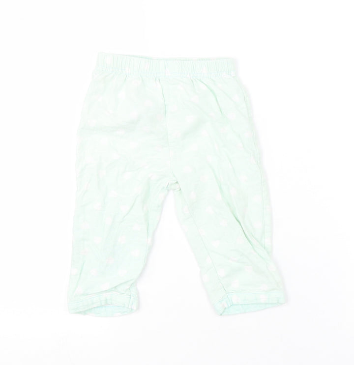 Primark Baby Green Spotted  Capri Trousers Size 9-12 Months
