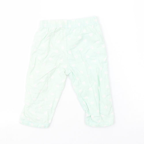 Primark Baby Green Spotted  Capri Trousers Size 9-12 Months