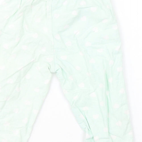 Primark Baby Green Spotted  Capri Trousers Size 9-12 Months