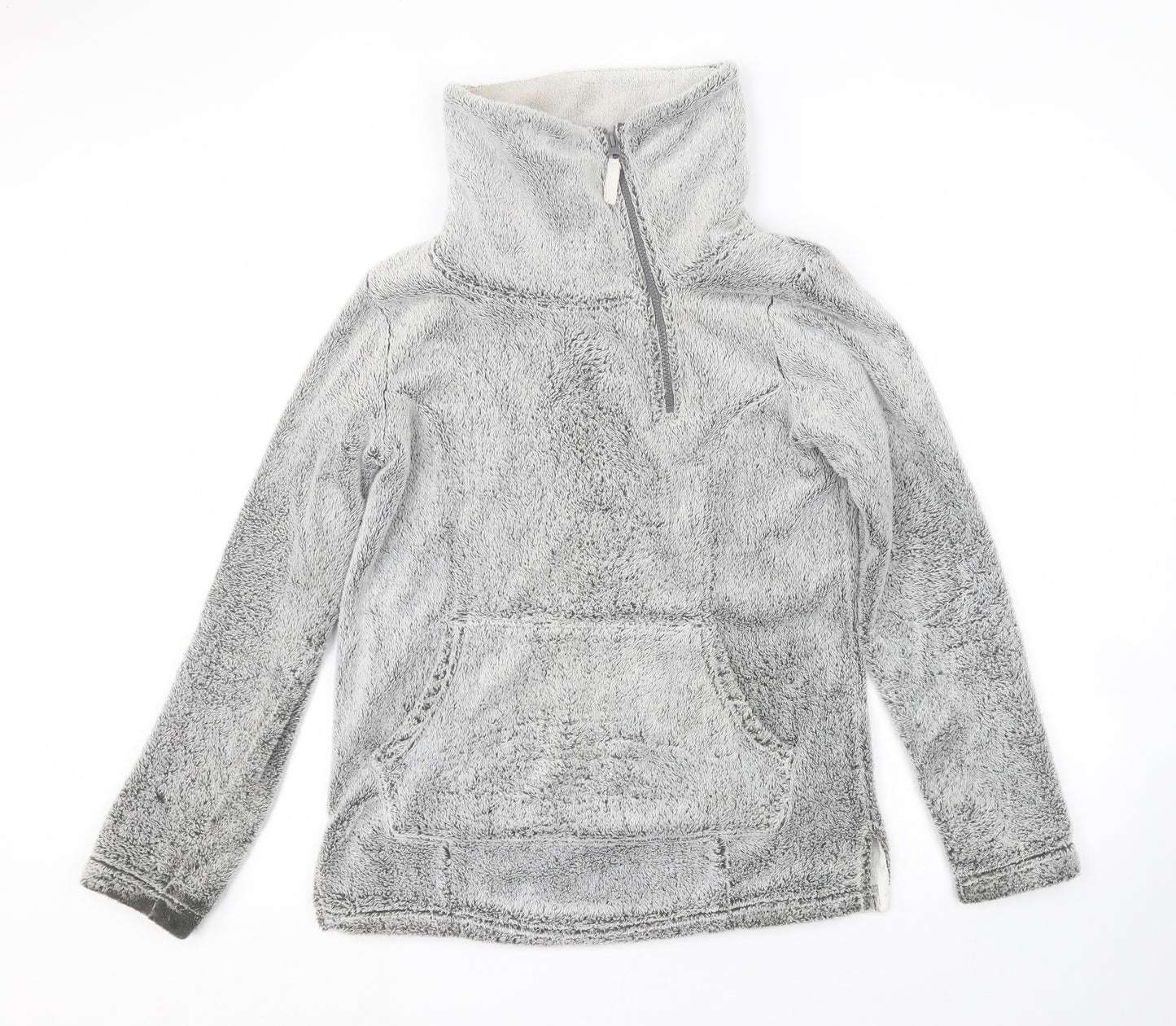 Avenue Womens Grey Herringbone  Pullover Jumper Size S