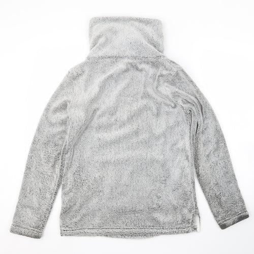 Avenue Womens Grey Herringbone  Pullover Jumper Size S