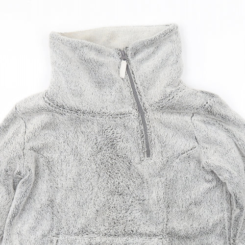 Avenue Womens Grey Herringbone  Pullover Jumper Size S