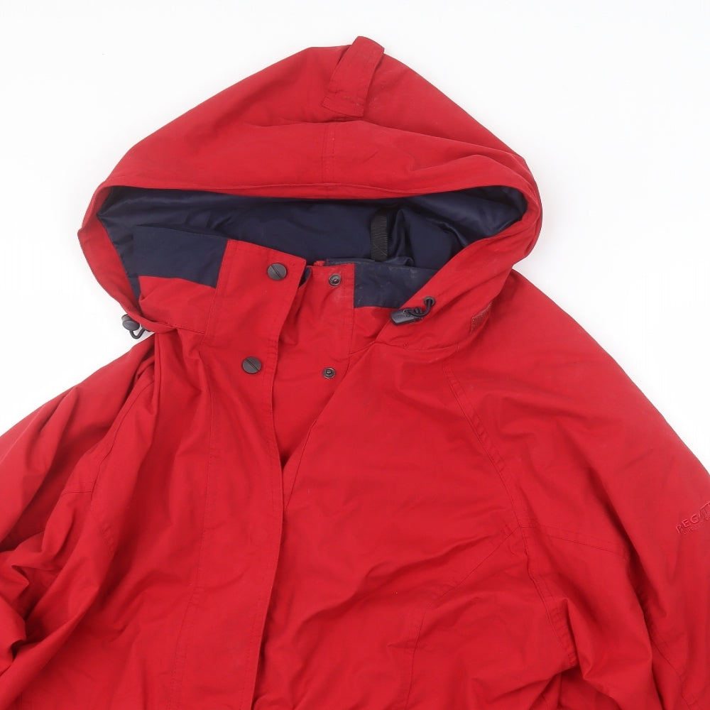 Regatta Womens Red   Rain Coat Coat Size 18