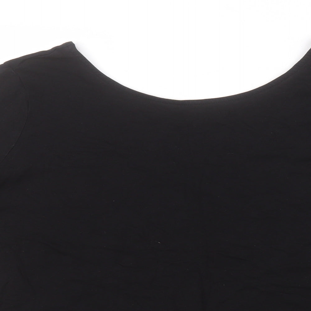 F&F Womens Black   Basic T-Shirt Size 16