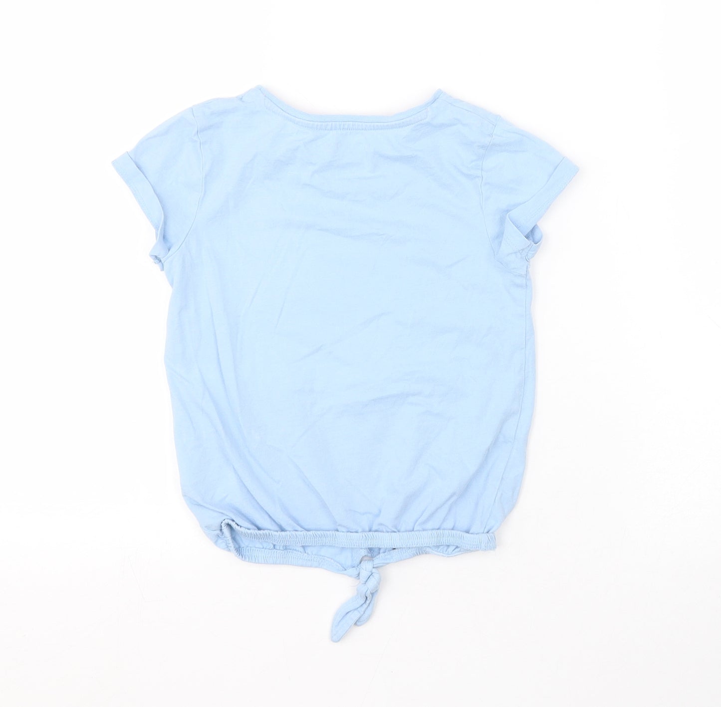 Nutmeg Girls Blue   Basic T-Shirt Size 5-6 Years  - RAINBOW