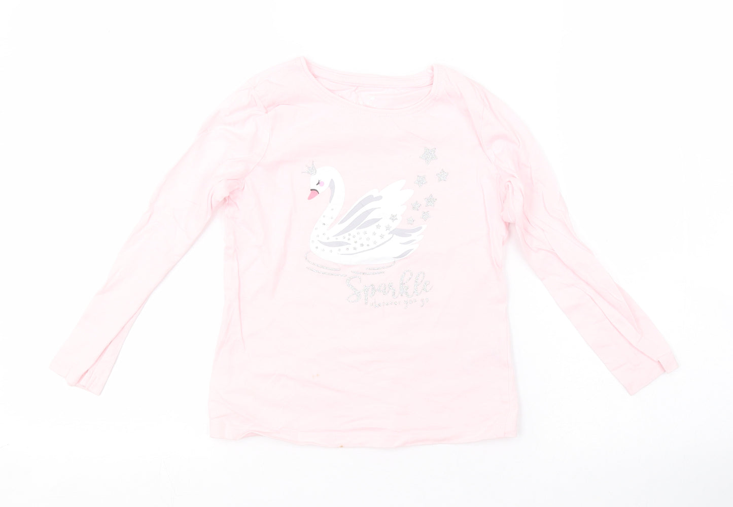 Primark Girls Pink   Basic T-Shirt Size 5-6 Years